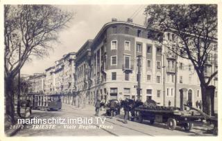 Triest, Viale Regina Elena - Friaul Julisch Venetien - alte historische Fotos Ansichten Bilder Aufnahmen Ansichtskarten 