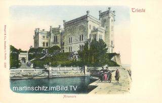 Triest, Schloss Miramare - alte historische Fotos Ansichten Bilder Aufnahmen Ansichtskarten 