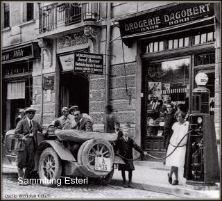 Tankstelle in der Postgasse - Villach-Innere Stadt - alte historische Fotos Ansichten Bilder Aufnahmen Ansichtskarten 