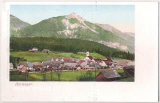 Hermagor vorm Brand Richtung Spitzegel - Oesterreich - alte historische Fotos Ansichten Bilder Aufnahmen Ansichtskarten 
