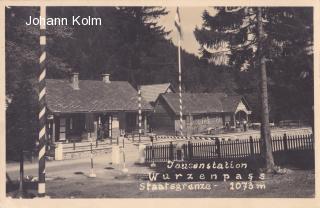 Wurzenpass, Staatsgrenze und Jausenstation - Kärnten - alte historische Fotos Ansichten Bilder Aufnahmen Ansichtskarten 