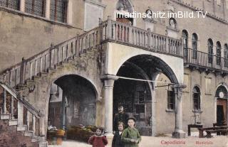 Capodistria, Rathaus Detailansicht - Europa - alte historische Fotos Ansichten Bilder Aufnahmen Ansichtskarten 