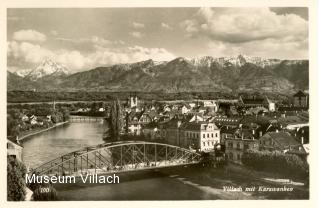 Stadtbrücke mit Kriegsbrücke im Hintergrund - Hauptplatz - alte historische Fotos Ansichten Bilder Aufnahmen Ansichtskarten 