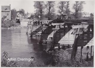 Villach, Abtrag der Kriegsbrücke - alte historische Fotos Ansichten Bilder Aufnahmen Ansichtskarten 