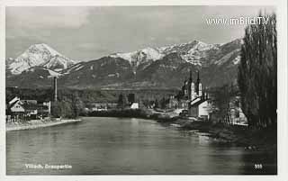 Aussicht von der Draubrücke - Oesterreich - alte historische Fotos Ansichten Bilder Aufnahmen Ansichtskarten 