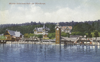 Militärschwimmschule - alte historische Fotos Ansichten Bilder Aufnahmen Ansichtskarten 