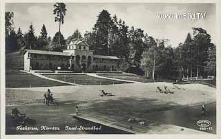 Faakersee - Insel Strandbad - alte historische Fotos Ansichten Bilder Aufnahmen Ansichtskarten 