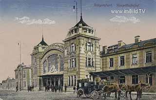 Bahnhof in Klagenfurt - Oesterreich - alte historische Fotos Ansichten Bilder Aufnahmen Ansichtskarten 