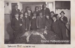 Fellacher Jagd, Erlegung des Dobratsch Wolfes - Europa - alte historische Fotos Ansichten Bilder Aufnahmen Ansichtskarten 