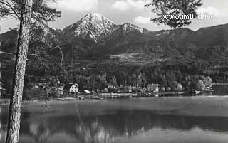 Faakersee mit Mittagskogel - Villach Land - alte historische Fotos Ansichten Bilder Aufnahmen Ansichtskarten 