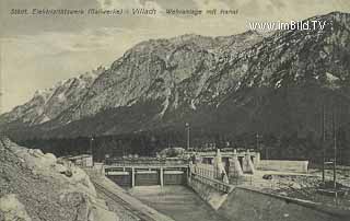 Gailkraftwerk - Wehranlage mit Kanal - Europa - alte historische Fotos Ansichten Bilder Aufnahmen Ansichtskarten 