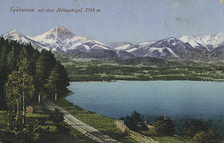 Blick von Egg auf den Faakersee - Egg am Faaker See - alte historische Fotos Ansichten Bilder Aufnahmen Ansichtskarten 