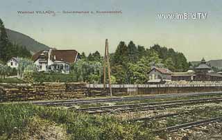Warmbad Villach - Schwimmschule - Villach-Warmbad-Judendorf - alte historische Fotos Ansichten Bilder Aufnahmen Ansichtskarten 