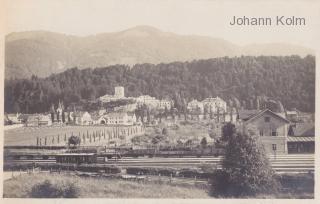 Arnoldstein, Bahnhof und Burgruine - Arnoldstein - alte historische Fotos Ansichten Bilder Aufnahmen Ansichtskarten 
