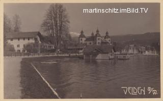 Velden, Westbucht mit Schloßhotel - alte historische Fotos Ansichten Bilder Aufnahmen Ansichtskarten 