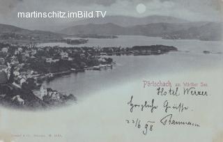 Pörtschach - Mondscheinkarte - alte historische Fotos Ansichten Bilder Aufnahmen Ansichtskarten 