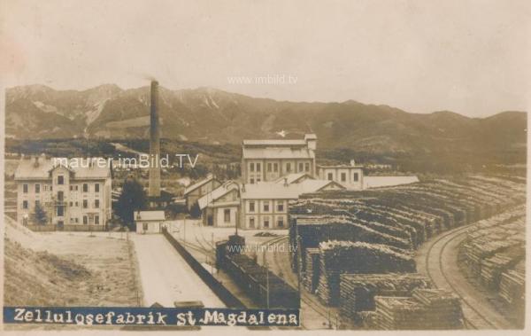 um 1915 - Zellulosewerk in St. Magdalen