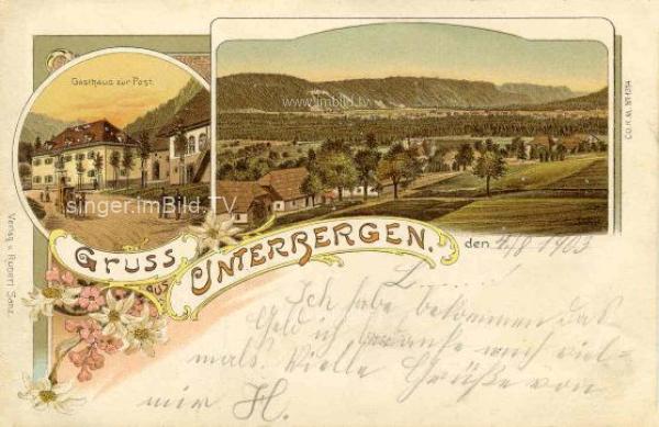 um 1895 - Gruss aus Unterbergen