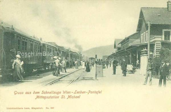 um 1905 - St. Michael, Bahnhof 