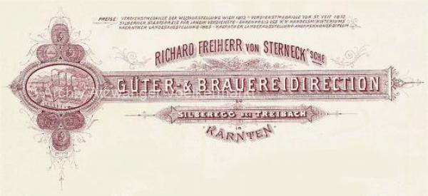 1892 - Silberegg bei Treibach Brauerei  