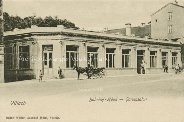 1903 - Villach,  Bahnhof Hotel - Gartensalon 