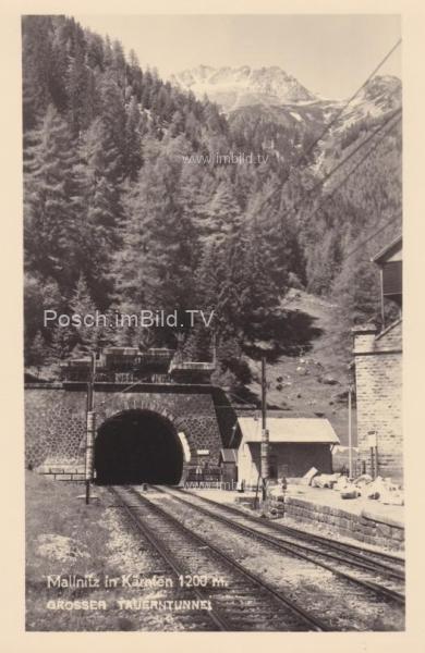um 1940 - Tauernbahn Südrampe, Mallnitz Tunnelportal