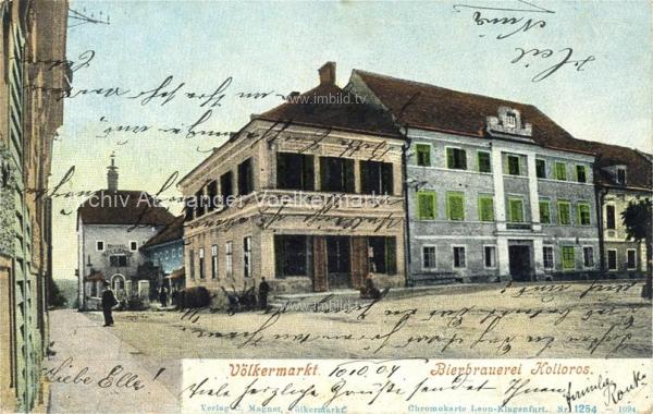 1904 - Völkermarkt, Bierbrauerei Kolloros