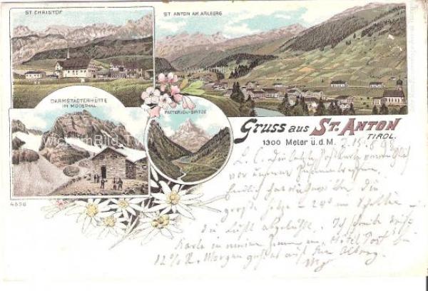 1898 - Gruss aus St. Anton am Arlberg