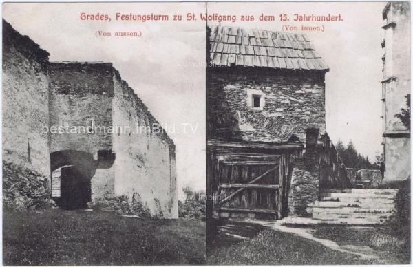 um 1910 - Grades, Wallfahrtskirche St. Wolfgang Wehrmauer