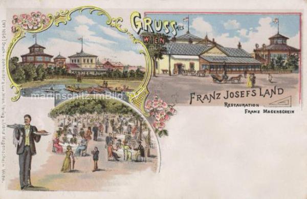 1898 - 3 Bild Litho Karte - Wien Prater