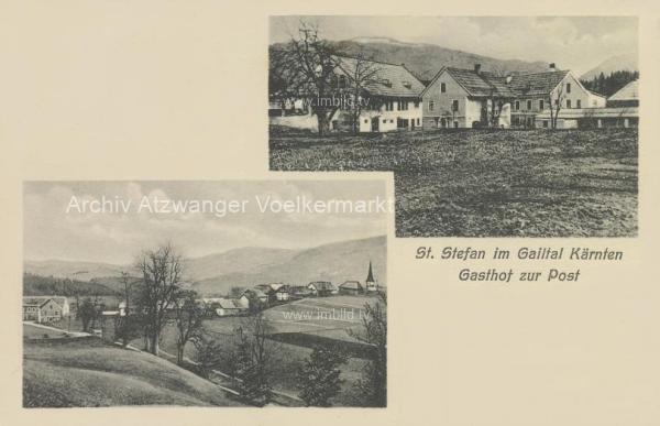 1909 - St. Stefan im Gailtal. Gasthof und Post