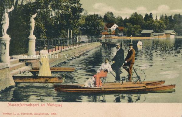 um 1905 - Wasserfahrradsport am Wörthersee