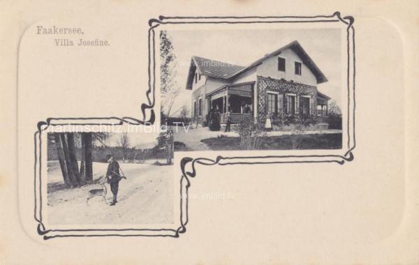um 1905 - 2 Bild Litho Karte - Drobollach Villa Nora