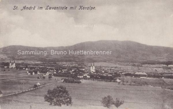 1919 - St. Andrä im Lavanttal mit Koralpe