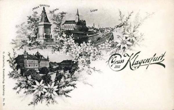 1904 - 3 Bild Litho Karte - Klagenfurt