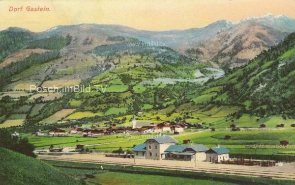 um 1910 - Tauernbahn Nordrampe, Bahnhof Dorfgastein