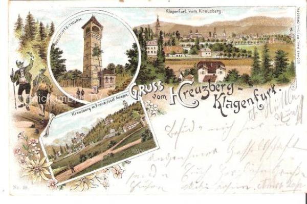 1901 - Gruss vom Kreuzberg - Klagenfurt