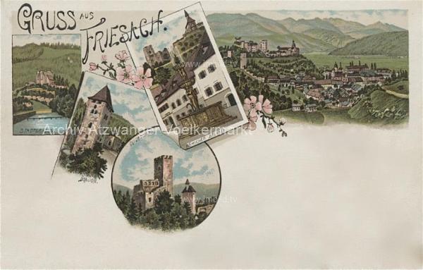 1897 - 5 Bild Litho Karte Friesach