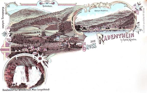 1898 - 3 Bild Litho Karte - Radenthein
