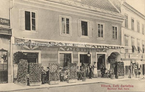 1911 - Villach, Widmanngasse 44  Cafe Horn-Carinthia