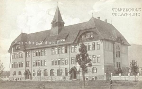 um 1910 - Die Volksschule in Lind, um 1910