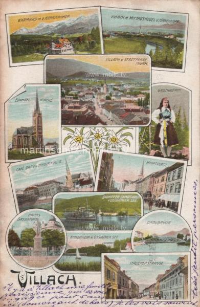 1908 - 12 Bild Litho Karte - Villach