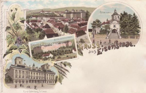 1898 - 4 Bild Litho Karte - Eisenstadt