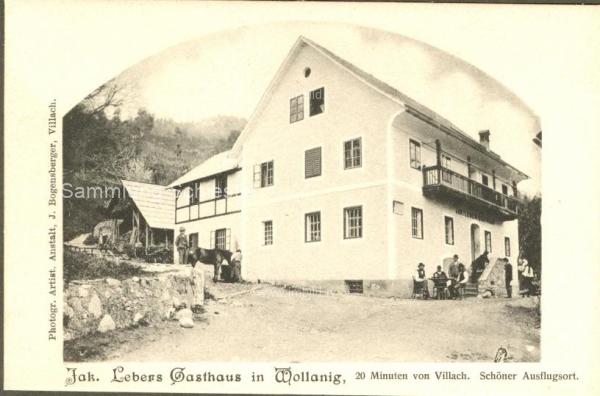 um 1910 - Jakob Lebers Gasthaus in Unterwollanig