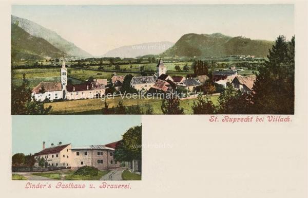 1903 - 2 Bild Karte Linders Gasthaus und Brauerei 