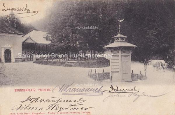 um 1899 - Preblau, Brunnenplatz