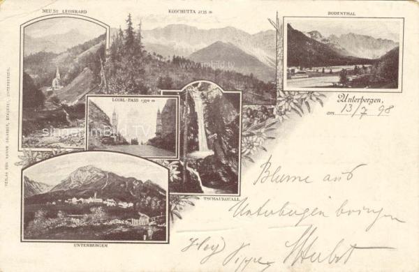 um 1915 - Unterbergen Mehrbildkarte