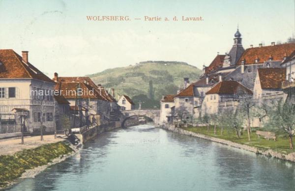 1909 - Wolfsberg - Partie an der Lavant