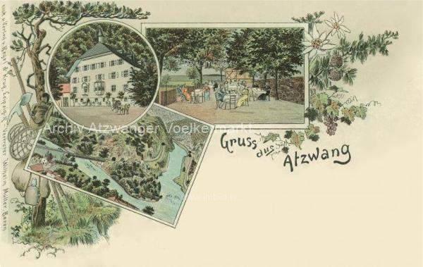 1898 - 3 Bild Litho Karte - Atzwang