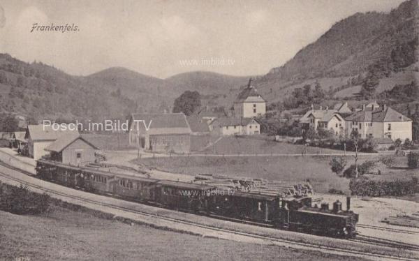 um 1909 - Mariazellerbahn, Frankenfels, Bahnhof 